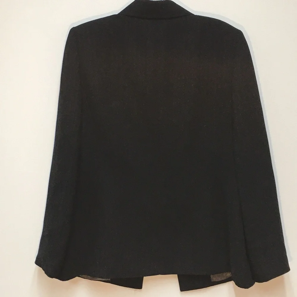 Kasper Suit Blazer 14 Black Gold Bronze Office Professional Workwear Business